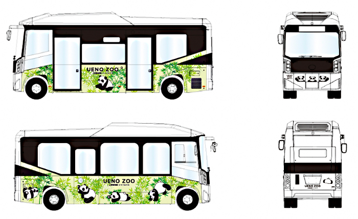 7 23から上野動物園の東園 西園連絡バスに電気自動車 Ev を導入します 東京ズーネット