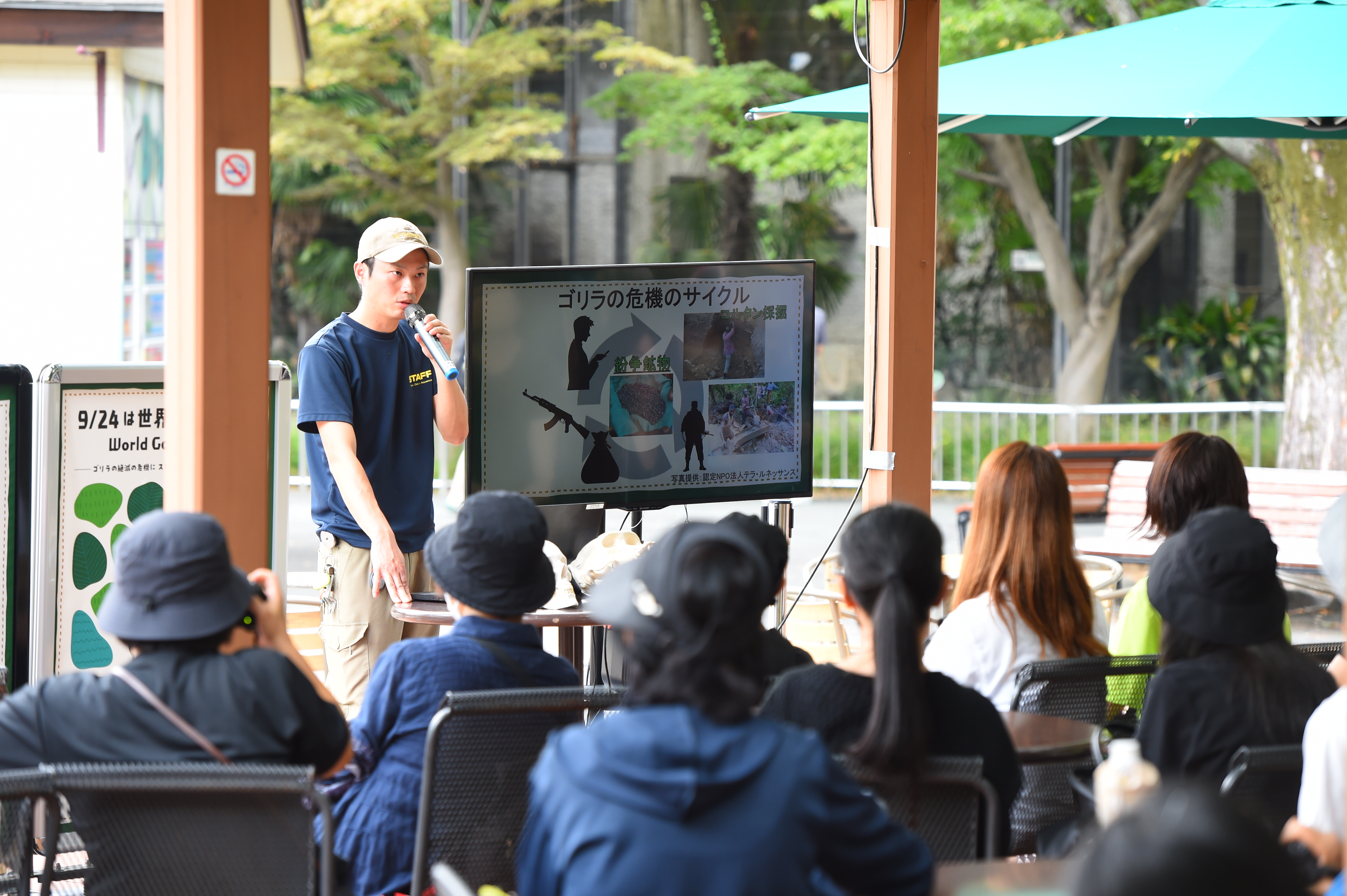 ゴリラとレアメタルの問題普及活動