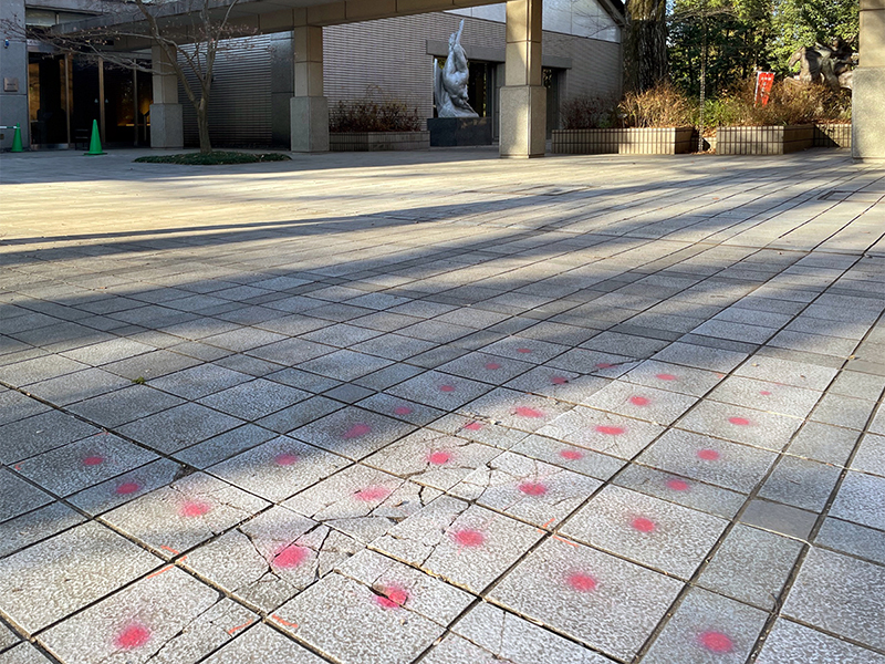 彫刻館前敷タイル
