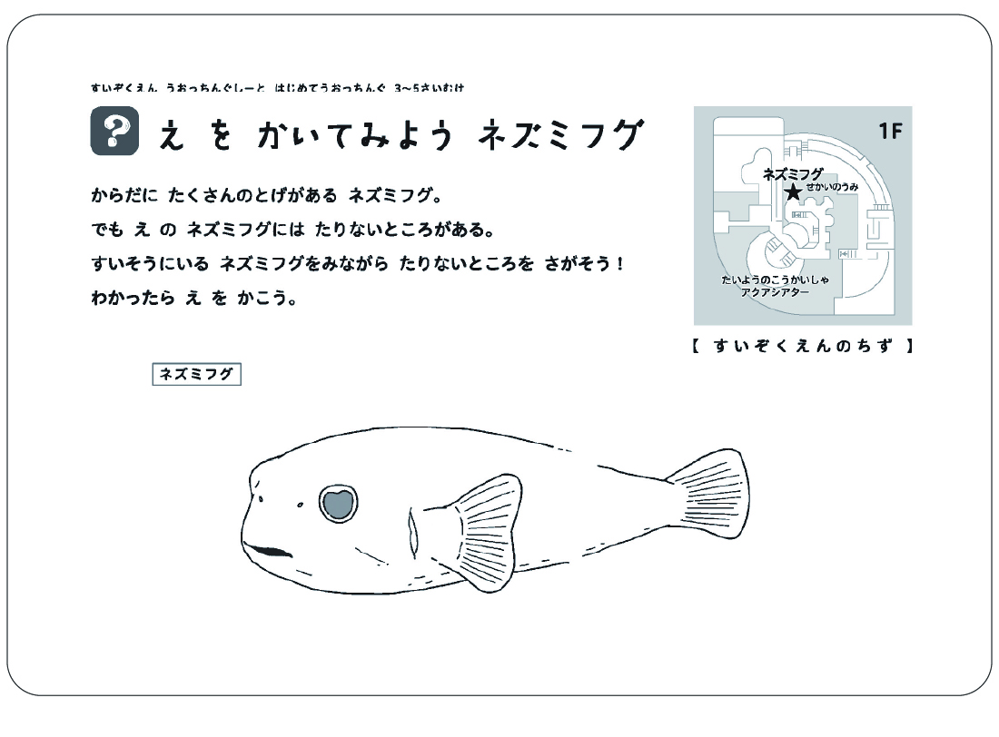 えをかいてみよう　ネズミフグ