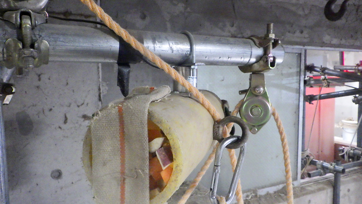 電磁石を使用した自動給餌器