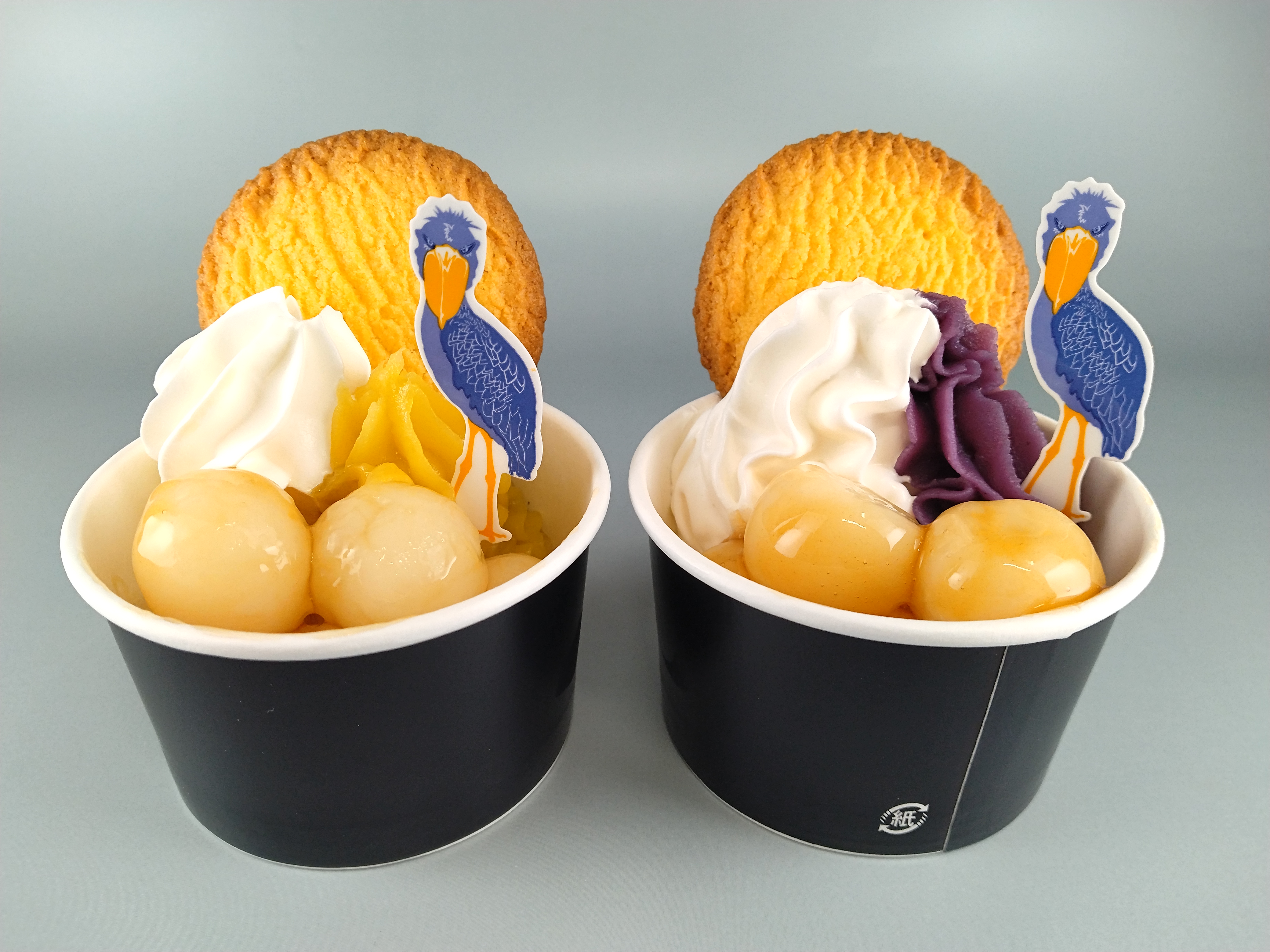 Boulettes pour admirer la lune (crème de patate douce, crème de patate douce violette)