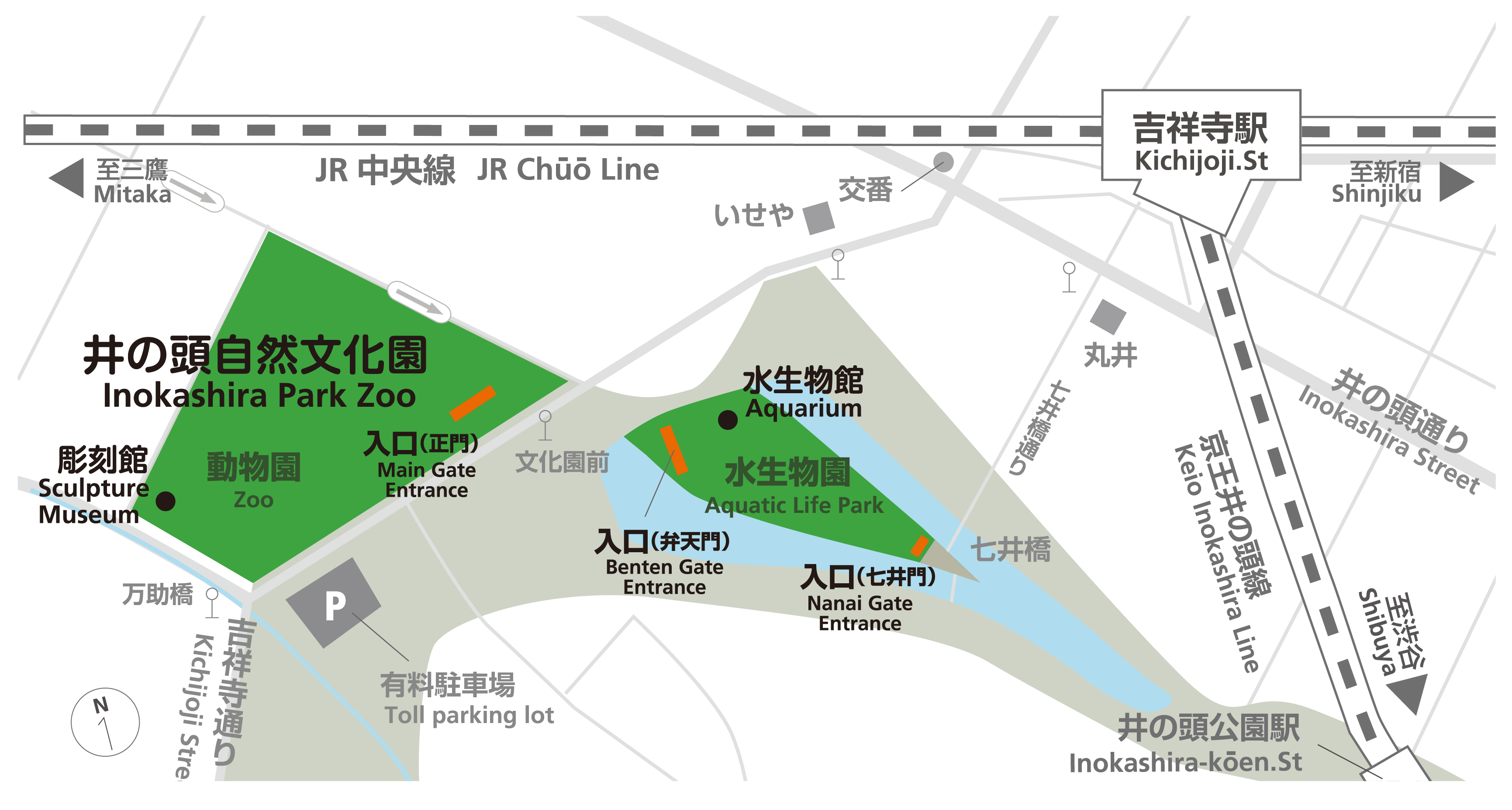 井の頭恩賜公園 (吉祥寺)へのアクセス･遊具･駐車場･桜情報･電車が見える公園